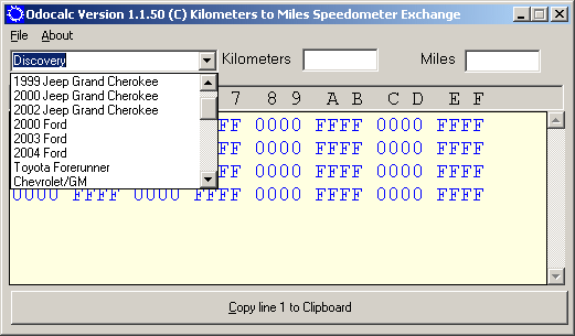 Jeep Mileage Chart